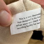 Faherty  Cream Blue Canvas Reusable Tote Bag Shopping Photo 3