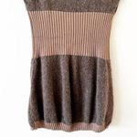 Oblique Italy Bodycon Sweater Tunic Mini Dress Size 2 Alpaca Blend Zip Front Gray Photo 5
