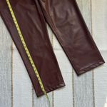 Abercrombie & Fitch The 90’s Straight Ultra High Rise Brown Faux Leather Pant 33 Photo 4