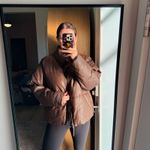 Old Navy Brown Faux Leather Puffer Jacket Photo 2