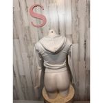 White zip up sweater size small Photo 3