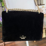 Kate Spade NWOT two way black velvet shoulder / crossbody Photo 0