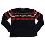 Outback Trading Wmn Sz L/XL Pullover Sweater Aztec Southwestern Fair Isle Cabin Blue Size L Photo 1