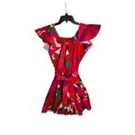 MISA Los Angeles  Floral Print Ruffle Sleeve Square Neck Mini Dress Size S Photo 4