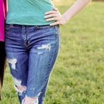 Tresics Size Small Stunning Blue-Green Top  Photo 1