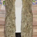 Signature Studio Ladies Brown Faux Fur Open Front Sweater Vest Jacket Size L Photo 0