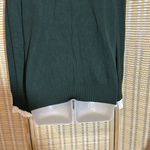 Vila Milano Dark Forest Green Sweater With White Faux Shirt Collar Cuffs Medium Photo 12