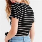 Urban Outfitters  Bailey black and white wrap top Photo 1
