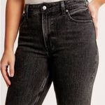 Abercrombie & Fitch NWT  Curve Love High Rise Mom Jeans: Washed Black, Size 28 Photo 2