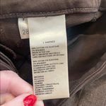 L'Agence L’AGENCE High Rise Flare Cropped Expresso Color Frayed Hem Pants Photo 3