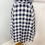 Banana Republic  Gingham Plaid Shirtdress Navy Blue Gray White Dress 8 Photo 7