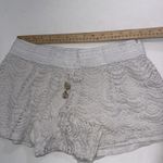 Lilly Pulitzer  Claudette White Crochet Minimalist Old Money Drawstring Shorts M Photo 6