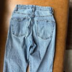 Cotton On Straight Stretch Light Wash Ripped Crop Denim Jeans Size 8 Blue Photo 9