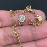 Nine West 9W Gold-tone Round Disc Pavé Hand Chain Bracelet Photo 10