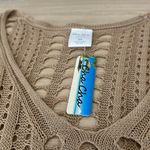 Cha cha Tan Crochet Swim Cover up Size 2X Photo 4