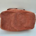 Venezia Suede Leather Oversized Slouch Bag Orange Peach Coral Hobo Tote Photo 4