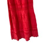 Alice + Olivia Pansy Red Embroidered Off-the-Shoulder Maxi Dress Photo 4