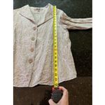 Flax  Linen Jacket Blazer Sz Sm Womens Beige White Buttons Lightweight Beachy Photo 6
