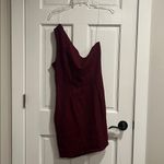 A New Day  Burgundy One Shoulder Linen Dress Size Large NWT Photo 9