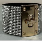 Silver Stacked Diamond Diamonds Cuff Bracelet Jewelry 💎 Photo 2