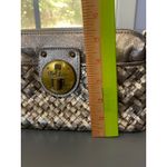 Elliott Lucca Pewter Bronze Woven Metallic Convertible Crossbody Purse Photo 12