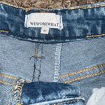 We Wore What  High Rise Denim Jeans with Distressed Look Photo 1
