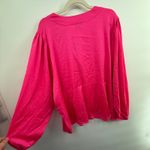 Torrid  5X Hot Pink Satin Button Front Blouse Long Sleeve NWT Plus Size 28 Photo 4