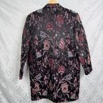 Jessica McClintock Jessica McClintock Black Floral Brocade Blazer Jacket Size 8 Photo 4