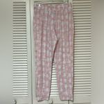 Jaclyn Intimates  Pink & White Drawstring Pajama Lounge Pants - Size Large - VGUC Photo 1