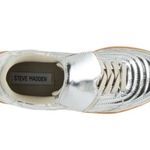 Steve Madden NEW Madrid Sneaker Lace Up Silver Photo 7