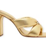 Schutz new  𒀭 Fairy High Heeled Sandal 𒀭Metallic Gold Shimmer Leather 𒀭 7.5M 𒀭 Photo 1