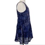 Free People Ellie mini dress, studded purple blue burnout velvet tiered babydoll Photo 7