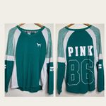 PINK - Victoria's Secret Pink Victoria’s Secret Jersey Top Women’s Size Large 86 On Back Has Flaws Photo 1