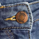 Boden Classic Denim Jean Mini Skirt with Front Godet Pleat Medium Wash Pockets Blue Size 12 Photo 3