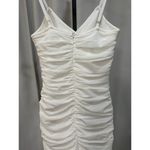 Elliatt Pippa Dress White Size Small Lightly Worn Flattering Ruched Fabric Comfy Photo 9