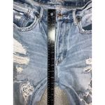 American Eagle  Girlfriend Jeans Women 8‎ Short High Rise Distressed Thrashed Photo 3