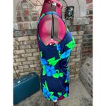 La cove swimsuit floral modesty panel skirtlet blue green Size 12 Photo 9