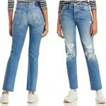 Mother Superior The Trickster Skimp Fray Distressed Jeans in Thrill Seeker Sz 26 Blue Photo 1