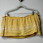 American Eagle Yellow Embroidered Crop Top Two Piece Matching Set Women's XL Photo 1