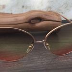 New Chic Fashion Cat Eye Pearl Bling Embellished Gradient Lend Sunglasses Gold Photo 0