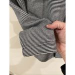 Roxy The Cuddle jacket Women’s Medium Hooded Peacoat Navy White Striped Nautical Photo 3