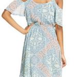 Xhilaration Short Sleeve Cold Shoulder Dress Black Pink Geometric Boho Mini XXL Photo 3