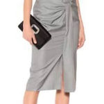 Roland Mouret Dalia Wool and Silk Midi Dress Black White Check Size 8 Photo 0