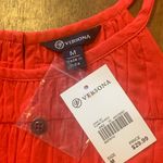 Versona  NWT top Medium Red Halter top keyhole back ruffle bottom Smocking Summer Photo 1