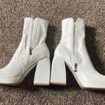 Princess Polly White Sock Heeled Boots Photo 1
