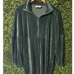 Anthropologie Saturday Sunday SMALL Rosiland Turquoise Velour Velvet Tunic Dress Photo 2