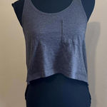 Zeyana Outfitters vintage high low flowy tank Gray Photo 0