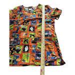 Scrubstar Halloween V Neck Top Womens Medium Short Sleeve Pockets Spooky Season Photo 6