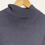 Toccin Dark Gray Ribbed Turtleneck Long Sleeve Midi Sweater Dress L Size L Photo 5