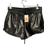 Sincerely Jules Black Faux Leather Shorts Size M Size M Photo 0